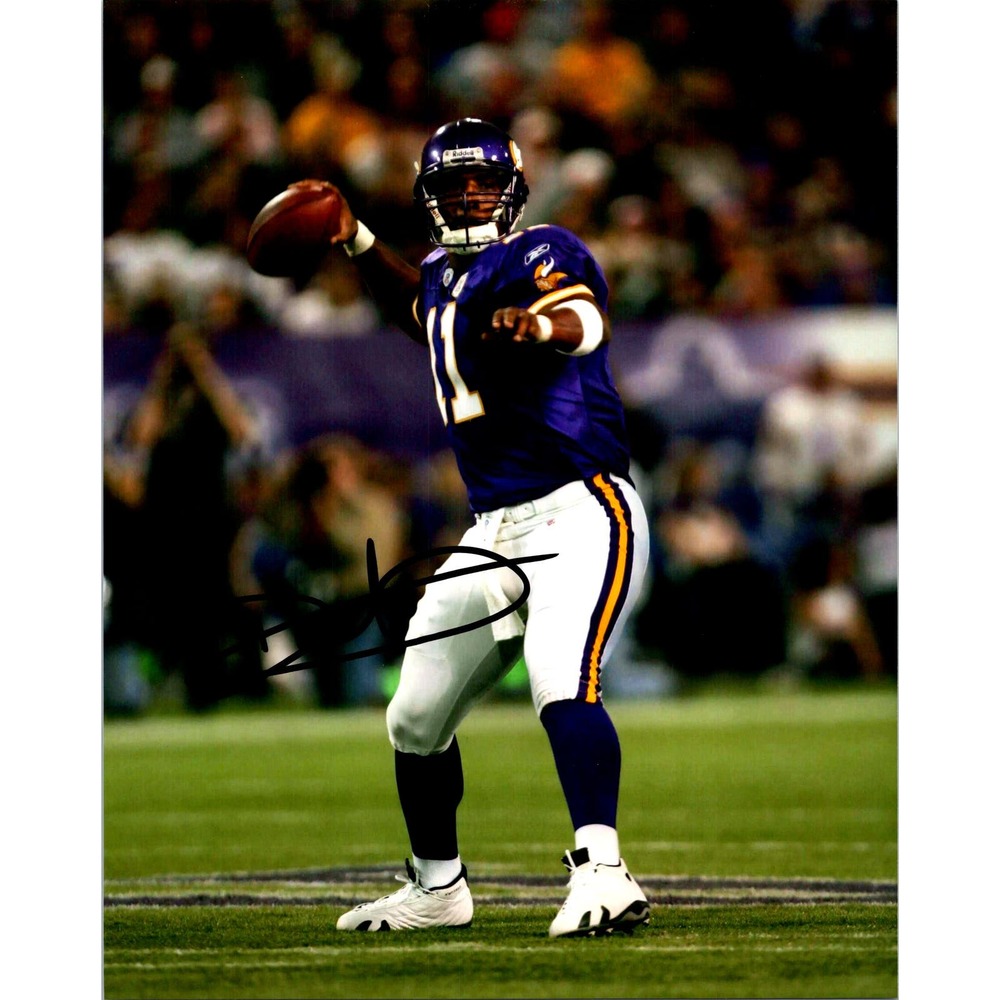 Daunte Culpepper Signed 8x10 Photo Minnesota Vikings COA NFL Autographed